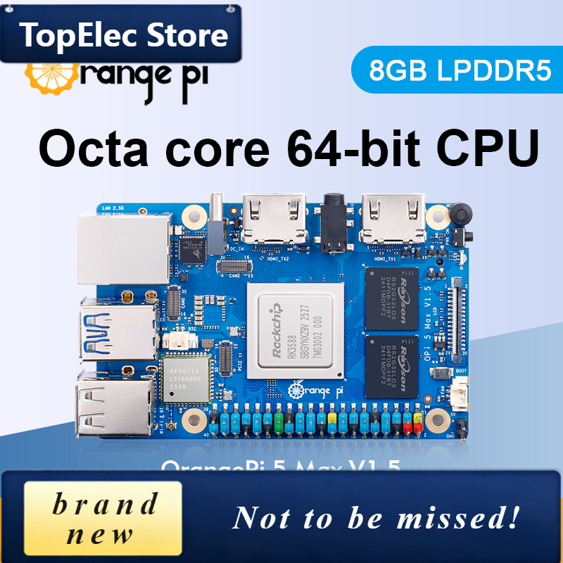 Orange Pi 5 Max Rk3588 - TopElec Orange Pi 5 Max 8GB