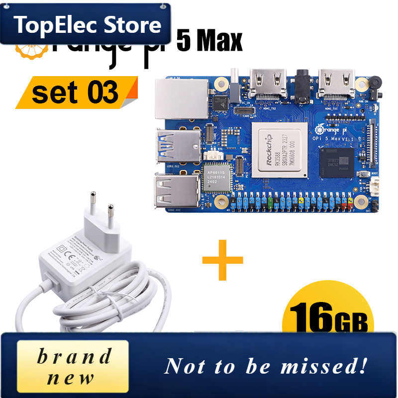 TopElec OrangePi 5 Max 16GB me - Orange Pi 5 Max Rk3588 recensie en prijs